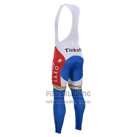 2015 Fietskleding Tinkoff Saxo Bank Kampioen Slowakije Lange Mouwen en Koersbroek